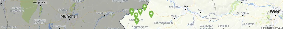 Kartenansicht für Apotheken-Notdienste in der Nähe von Mauerkirchen (Braunau, Oberösterreich)